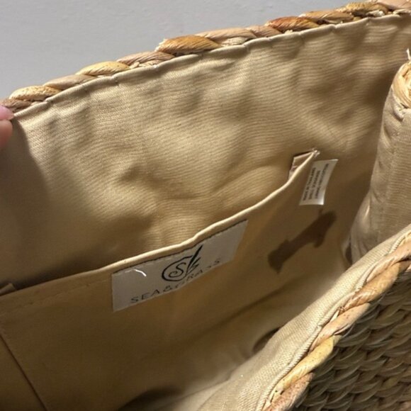 Brown Woven Leather Strap Bag - Picture 3 of 4